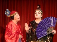 Pooh-Bah (Gloria Poole) and The Mikado (Lisa Langston)