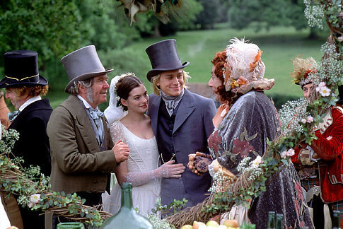 Charlie Hunnam, Anne Hathaway and Barry Humpfries (right)
