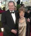 Jim arrives at the ceremony in Beverly Hills with his wife Anastasia Lewis