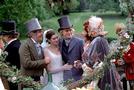 Charlie Hunnam, Anne Hathaway and Barry Humpfries (right)