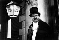 Broadbent leaving the Savoy Theatre